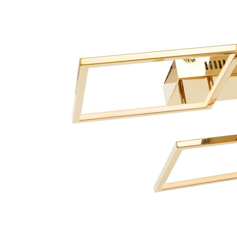Montes 3 Square Gold Abstract Ceiling Light-Wrenford & Co.-nirohome