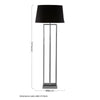 Moore Rectangular Stainless Steel Frame Floor Lamp-Niro Home-nirohome