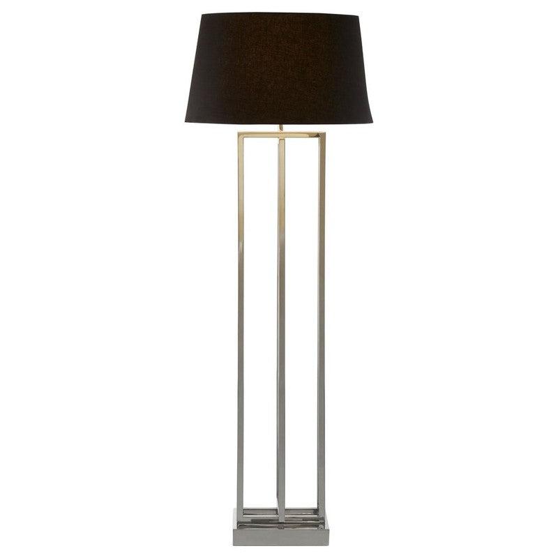 Moore Rectangular Stainless Steel Frame Floor Lamp-Niro Home-nirohome