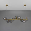 Moriarty Rotating 9 Bulb Linear Chandelier-Mullan Lighting-Antique Brass-Clear-100cm / 40"-nirohome