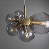 Moriarty Rotating 9 Bulb Linear Chandelier-Mullan Lighting-Antique Brass-Clear-100cm / 40"-nirohome