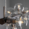 Moriarty Rotating 9 Bulb Linear Chandelier-Mullan Lighting-Antique Brass-Clear-100cm / 40"-nirohome