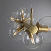 Moriarty Rotating 9 Bulb Linear Chandelier-Mullan Lighting-Antique Brass-Clear-100cm / 40"-nirohome