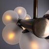 Moriarty Rotating 9 Bulb Linear Chandelier-Mullan Lighting-Antique Brass-Frosted-100cm / 40"-nirohome