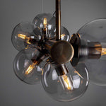 Moriarty Rotating 9 Bulb Linear Chandelier-Mullan Lighting-Antique Brass-Smoked-100cm / 40"-nirohome