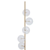 Morris Five Bulb Twisting Floor Lamp-Niro Home-Black Marble-Brass-nirohome