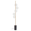 Morris Five Bulb Twisting Floor Lamp-Niro Home-Black Marble-Brass-nirohome