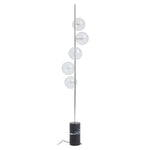 Morris Five Bulb Twisting Floor Lamp-Niro Home-Black Marble-Nickel-nirohome