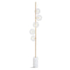 Morris Five Bulb Twisting Floor Lamp-Niro Home-White Marble-Brass-nirohome