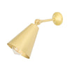 Moya Adjustable Brass Cone Wall Light-Mullan Lighting-Satin Brass-nirohome