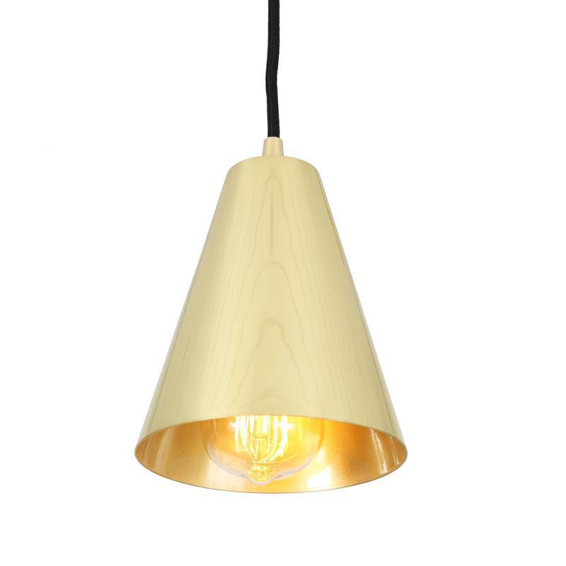 Moya Modern Brass Cone Pendant Light 14cm-Mullan Lighting-Antique Silver-100cm-nirohome