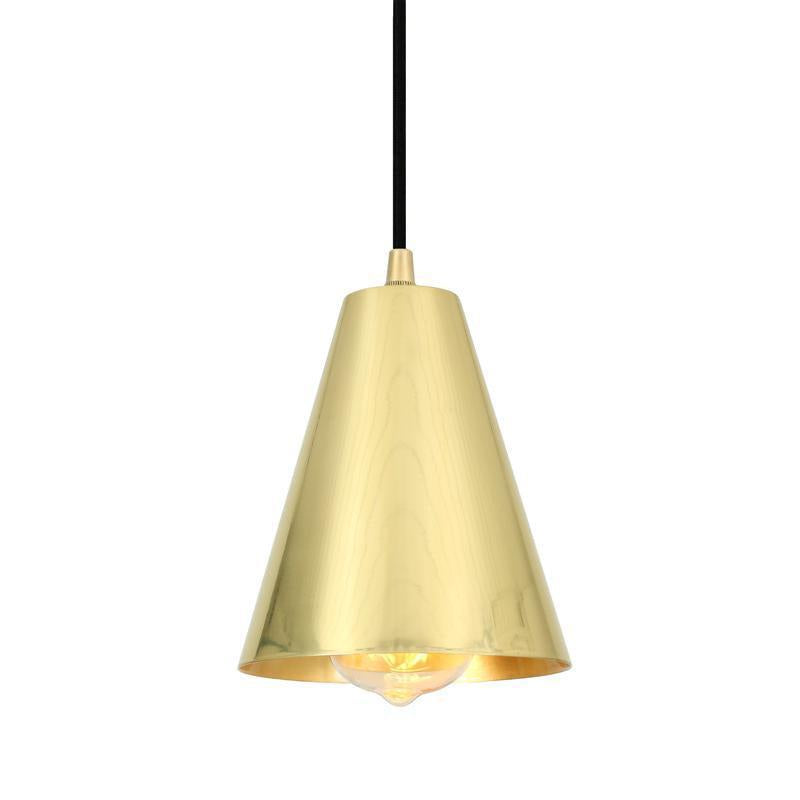 Moya Modern Brass Cone Pendant Light 14cm-Mullan Lighting-Antique Silver-100cm-nirohome