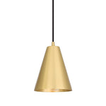 Moya Modern Brass Cone Pendant Light 14cm-Mullan Lighting-Satin Brass-100cm-nirohome