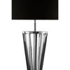 Moyer Twisted Nickel Tall Table Lamp With Black Fabric Shade-Niro Home-nirohome