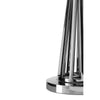 Moyer Twisted Nickel Tall Table Lamp With Black Fabric Shade-Wrenford & Co.-nirohome