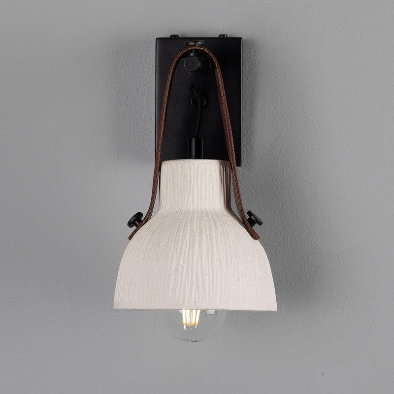 Nagi Organic Ceramic Wall Light With Rescued Fire-Hose Strap-Mullan Lighting-nirohome