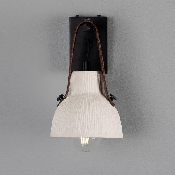 Nagi Organic Ceramic Wall Light With Rescued Fire-Hose Strap