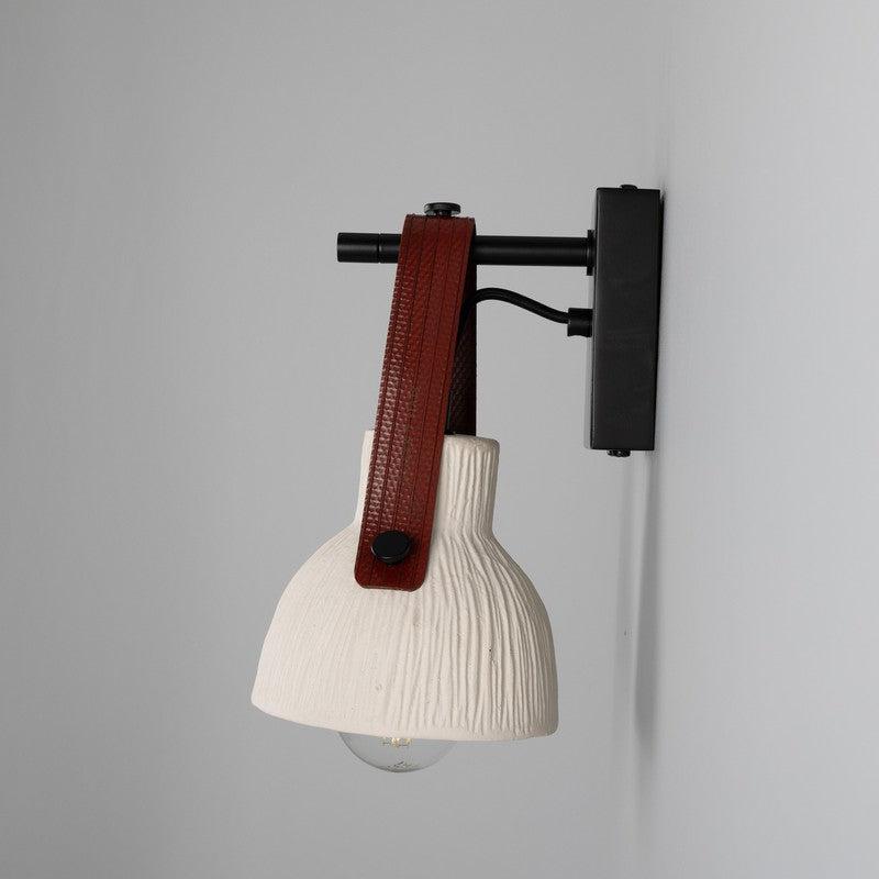 Nagi Organic Ceramic Wall Light With Rescued Fire-Hose Strap-Mullan Lighting-nirohome