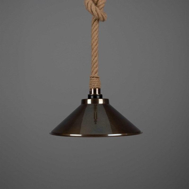 Naxos Jute Rope Pendant With Vintage Brass Shade-Mullan Lighting-Antique Brass-100cm-nirohome