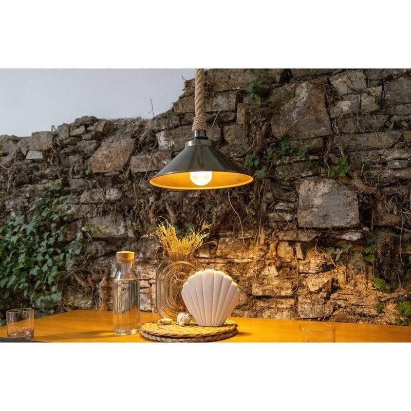 Naxos Jute Rope Pendant With Vintage Brass Shade-Mullan Lighting-Antique Brass-100cm-nirohome