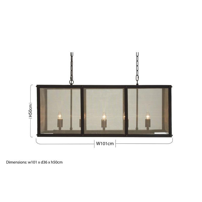 Nova 5 Bulb Gauze Panel Chandelier-Niro Home-nirohome