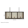 Nova 5 Bulb Gauze Panel Chandelier-Wrenford & Co.-nirohome