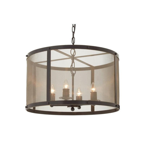 Nova Antique Black and Gold Round Chandelier