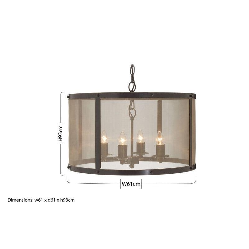 Nova Antique Black and Gold Round Chandelier-Wrenford & Co.-nirohome