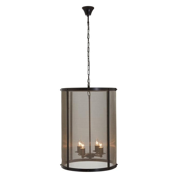 Nova Large Vertical Black and Gold Chandelier