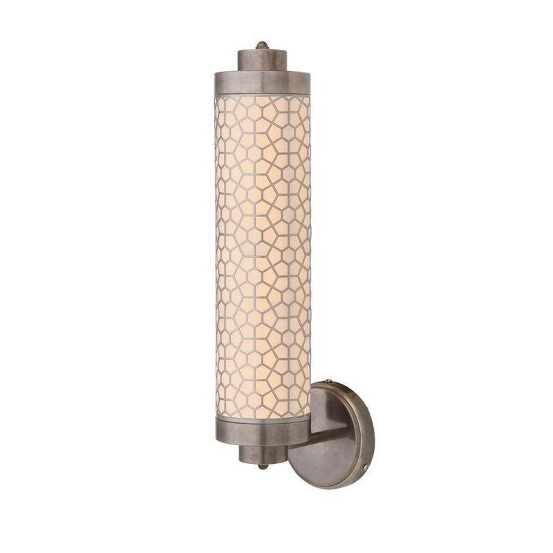 Ocala Brass Wall Light With Hexagonal Mesh-Mullan Lighting-nirohome