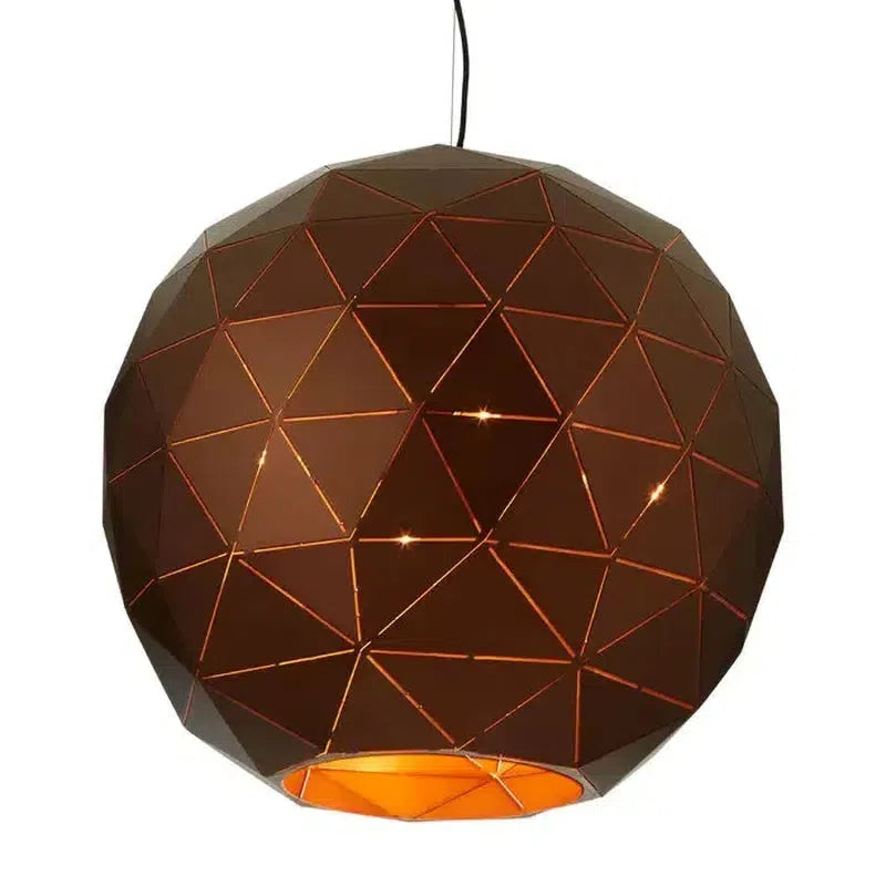 Odom Large Geometric Pendant Light-Niro Home-Black & Copper-nirohome