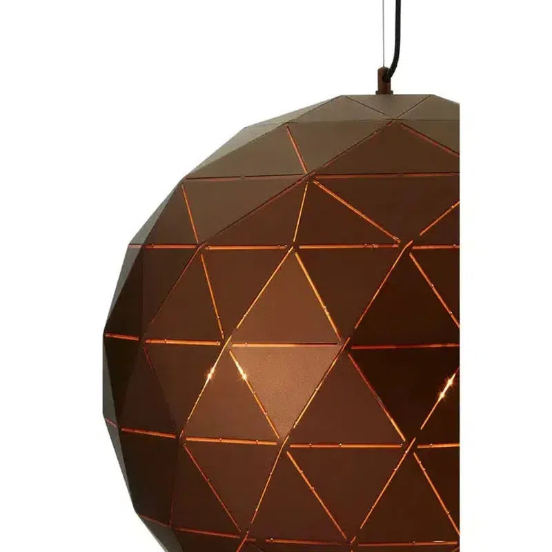 Odom Large Geometric Pendant Light-Niro Home-Black & Copper-nirohome