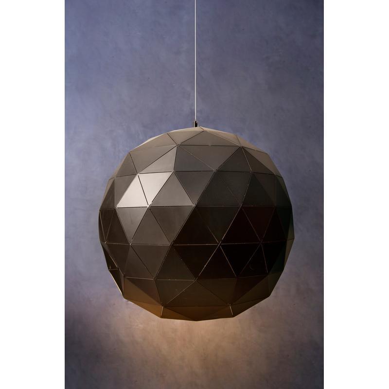 Odom Large Geometric Pendant Light-Niro Home-Black & Copper-nirohome