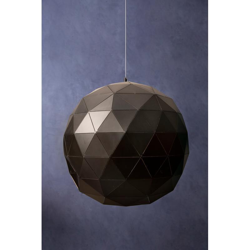 Odom Large Geometric Pendant Light-Niro Home-Black & Copper-nirohome