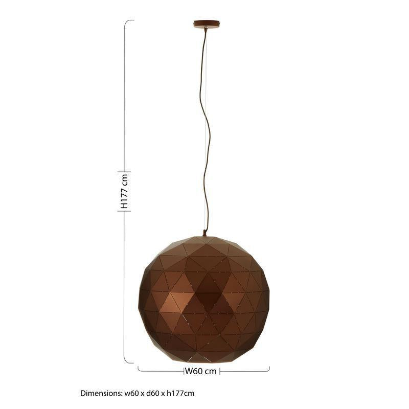 Odom Large Geometric Pendant Light-Niro Home-Black & Copper-nirohome