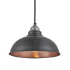 Old Factory Pendant Light - 12 Inch-Industville-Pewter & Copper-nirohome