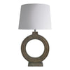 Ornate Circle Table Lamp-Industville-White Large Empire Shade-nirohome