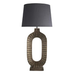 Ornate Oval Table Lamp-Industville-Grey Large Empire Shade-nirohome