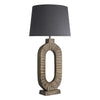 Ornate Oval Table Lamp-Industville-Natural Cotton Empire - Large Shade-nirohome