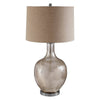 Osborne Distressed Glass Patterned Table Lamp With Linen Shade-Niro Home-nirohome