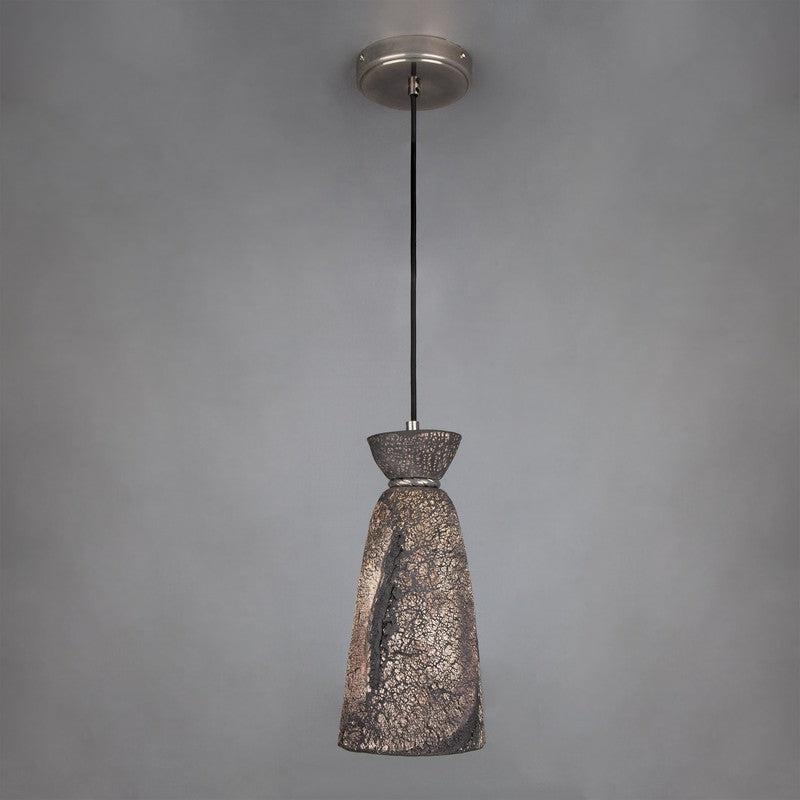 Parva Ceramic Black Clay Bathroom Pendant Light 14cm, IP44-Mullan Lighting-100cm-nirohome