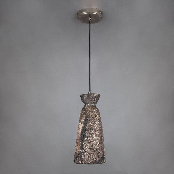 Parva Ceramic Black Clay Bathroom Pendant Light 14cm, IP44