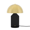 Pencil Brass Dome Table Lamp On Slim Black Metal Stand-Mullan Lighting-nirohome