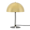 Pencil Brass Dome Table Lamp On Slim Black Metal Stand-Mullan Lighting-nirohome