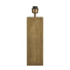 Pillar Square Table Lamp-Industville-Brass-Natural Cotton Empire -Large Shade-nirohome