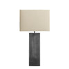 Pillar Square Table Lamp-Industville-Pewter-Natural Cotton Rounded Rectangle - Medium Shade-nirohome