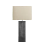 Pillar Square Table Lamp-Industville-Pewter-Natural Cotton Rounded Rectangle - Medium Shade-nirohome