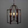 Portroe Indoor Hanging Lantern Chandelier - 4-6 Light-Mullan Lighting-Powder- Coated Matte Black-Four Light-100cm-nirohome