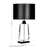 Preston Crystal Table Lamp With Black Fabric Shade-Niro Home-nirohome