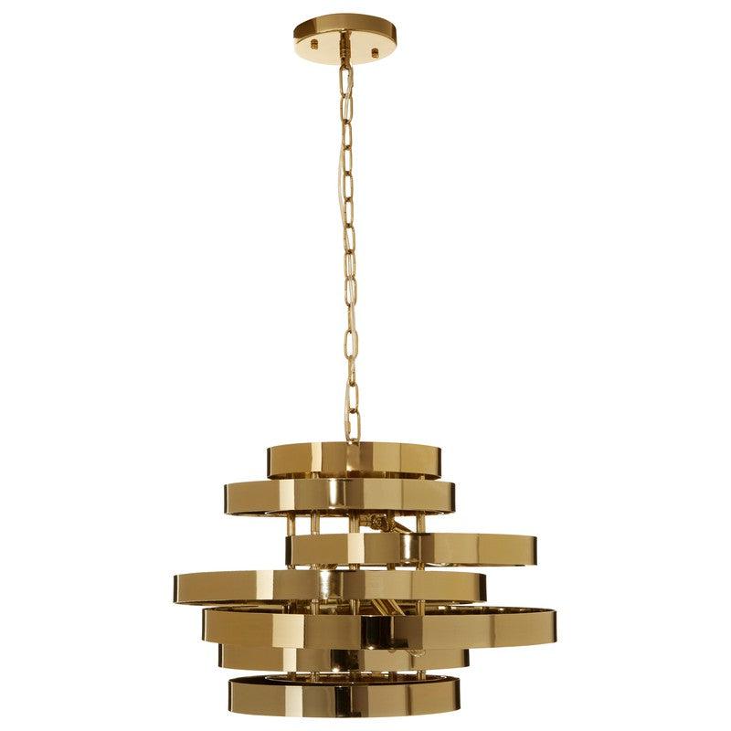 Quinn Cascading Gold Chandelier-Wrenford & Co.-4 Bulb-nirohome